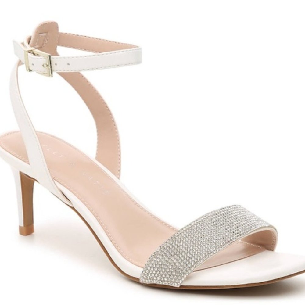 Kelly & Katie White sandal heels